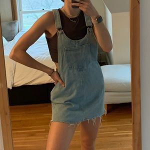 Light Wash Denim Overall Dress